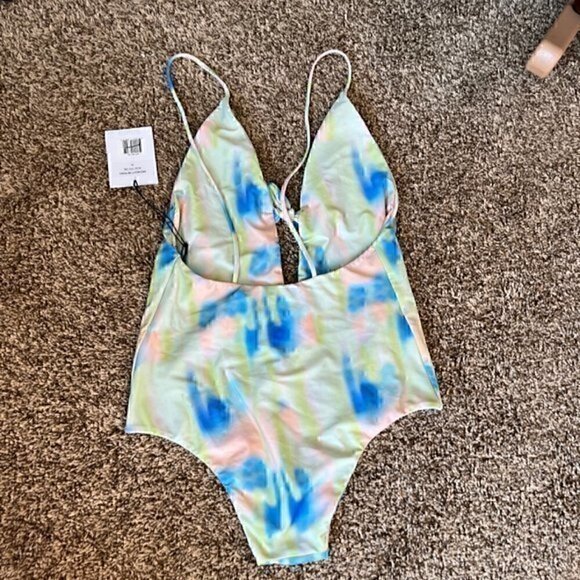 NWT Alia Blue Midnight in Paris swimsuit in Acid Tie Dye - Picture 5 of 7
